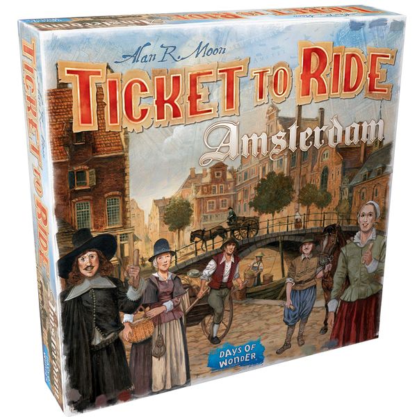 Days of Wonder Ticket to Ride Amsterdam Family Board Game Ages 8+ For 2 to 4 Players Average Playtime 10-15 Minutes