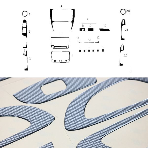 Carbon Look Dashboard Console Trim Kit for VW Jetta A6 2011-2014 22 Pcs