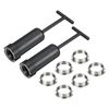 sourcing map G9 Light Socket Rings 8pcs Lamp Shade Holder Ring Replacement M20 with 2pcs Removal Tool Set