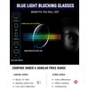 PANNER 2Pack Oversized Blue Light Blocking Glasses for Women Men Square Computer Eyeglasses Reduce Eyestrain(Clear+Apticot)