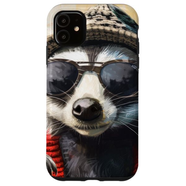 iPhone 11 Cool Badger with Sunglasses Case