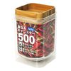 Bitte Canister Bamboo Series Stackable Canister, Square, Natural/Clear, 16.9 fl oz (500 ml)