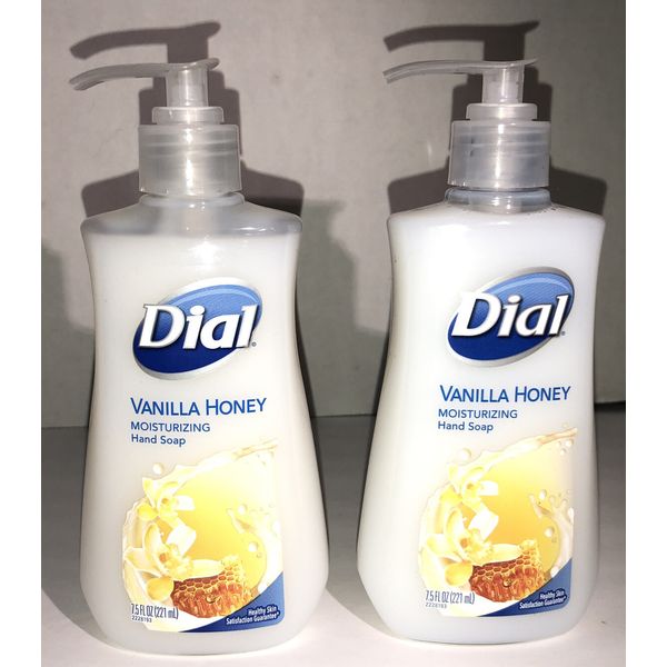 2 PACK 7.5 FL Oz Dial Liquid Vanilla Honey Hydrating Hand Soap-SHIP SAME BUS DAY