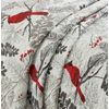 NEW! Winter Cardinal Printed Quilted Throw Blanket Red Snow Berries