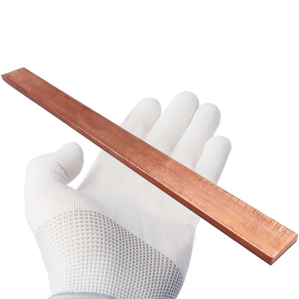 1/4" x 1" C110 Copper Flat Bar 12" Long, Copper Bus Bar