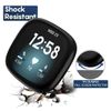 Yolin [2-Pack] All-around TPU Screen Protector Compatible with Fitbit Versa 3, Soft Protective Case For Fitbit Versa 3 (1 Black + 1 Transparent)