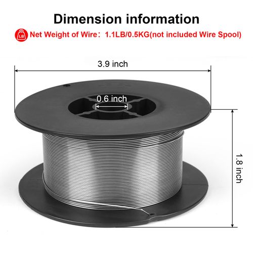 NDUUN Flux Core Welding Wire Gasless Mig Wire, Spool Gasless Carbon Steel Mig Welding Wire (0.030 Inch 1.1 LBS)