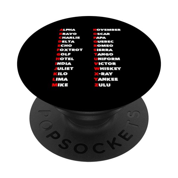 Military Alphabet Code PopSockets Adhesive PopGrip