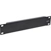 InLine® 10 Inch Blank Plate, 1U, RAL 9005, Black