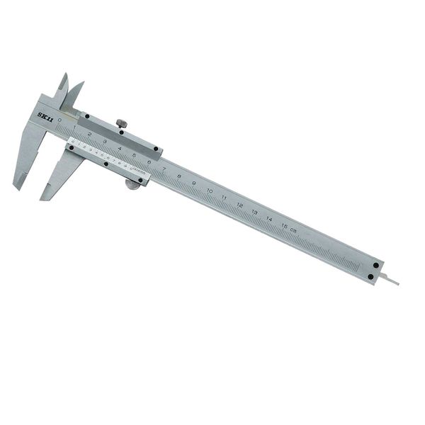 SK11 Measuring Tool Vernier Caliper Maximum Measurement 5.9 inches (150 mm), Vernier Scale Included, Storage Case Included, Depth 0.5 x Height 9.2 x Width 3.1 inches (0.5 x 23.3 x 8 cm)