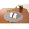 Mom's Idea Koubou Lunch Cloth, Round Shape, Chambray Navy, M