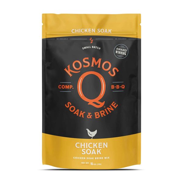 Kosmos Q Chicken Soak Brine - 16 Oz BBQ Brine Mix for Whole Chicken, Breast, or Tenderloins - Award-Winning Seasoning & Soak Kit Made in the USA (Chicken)