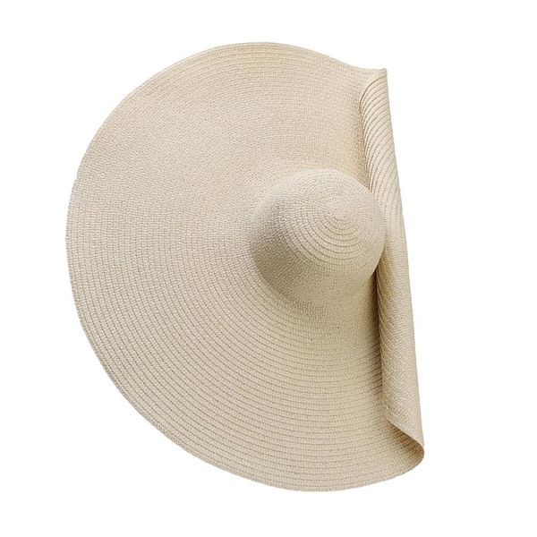 Tianbi Women's Oversized Floppy Straw Sun Hat, Foldable & Packable for Beach & Summer