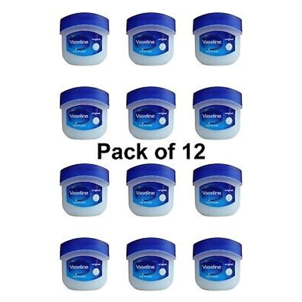 12 Pack Mini Vaseline Petroleum Jelly Lip Balm Travel Size 5.5g. EXP DATE 8/2026