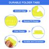 sourcing map Hanging File Folder Tabs, 2 Inch Insertable Tabs and Inserts Plastic Clear File Organizer Labels Filing for Folder Quick Identification, Yellow, 200 Pcs
