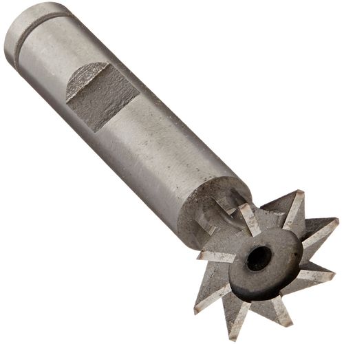 KEO 76064 Cobalt Steel Dovetail Cutter, Uncoated (Bright) Finish, Weldon Shank, 45 Degree Angle, 3/4" Cutter Diameter, 3/8" Shank Diameter, 3/16" Face Width