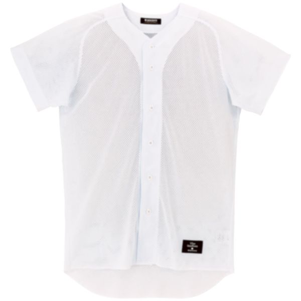 Descente Mesh Button Down Shirt STD-17T S White O