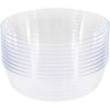 16oz Disposable Clear Round Plastic Salad, Soup Bowls 60pcs