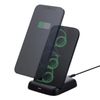 Elecom W-QS11BK Wireless Charger, Qi Standard Compatible, Maximum Output 12W, Stand Type, EPP Standard Compatible, 3 Coils, Black
