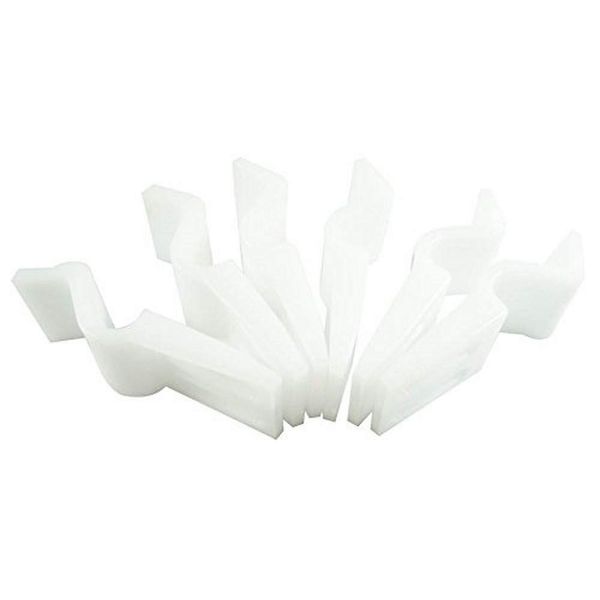 nuie BPC001 | Modern Bathroom Accessories 6 Bath Panel Clips for use with Acrylic Bath Panels, White