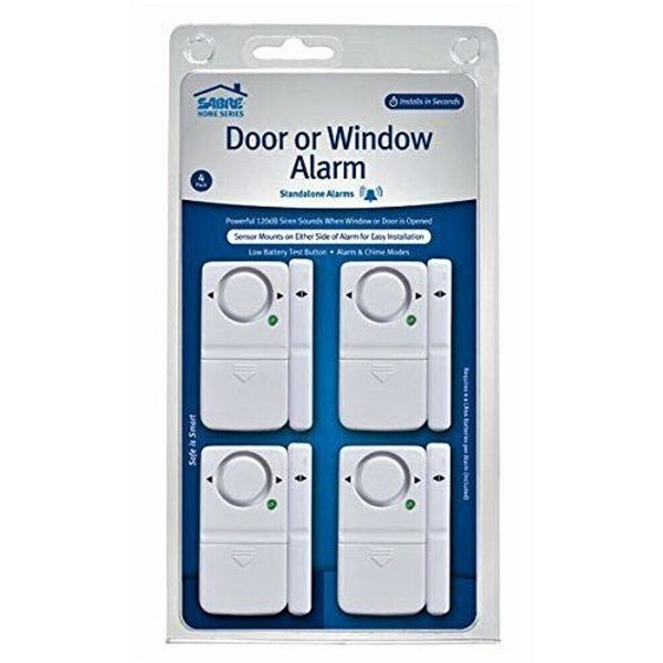 SABRE Wireless Home Security Door Window Burglar Alarm with LOUD 120 dB Siren