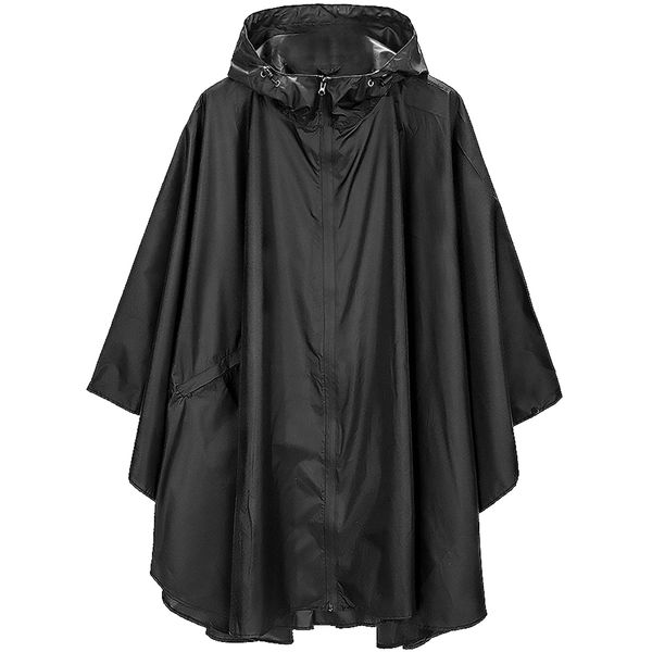 salamra Rain Poncho Jacket Coat Hooded Zipper Style for Women/Men/Adult with Pocket