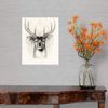 CANVAS ON DEMAND Timberland Animals II Wall Decal, Deer Artwork