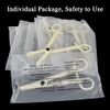 Piercing Clamps - Autdor 25Pcs Forceps Rounded Slotted Disposable Septum for Lip Navel Tongue Belly Ear Nose Kit Tools, Round Clamps