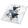 Kitchen Tile Stickers Splashback Floor Peel and Stick Abstract marble triangles