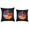 American German USA Germany Flag Throw Pillow