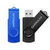GARRULAX USB Flash Drive, 32GB USB 2.0 Rotatable Memory Stick Date Storage Pendrive Thumb Drives (2 Pack)
