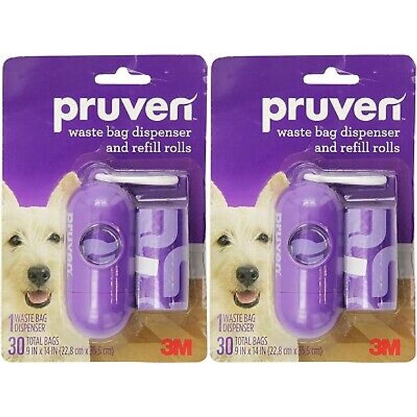 PET DOG WASTE POOP BAGS / DISPENSER + 30 refill rolls Dog Waste Bag