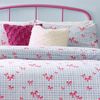 Heya Home Gingham Bows Printed Duvet Set - Blue - Single