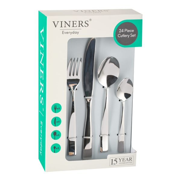 Viners Everyday Purity 18/0 24 Piece Cutlery Set