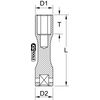 KS Tools 515.2040 17mm 1/2-inch XXL Impact Socket - Blue