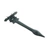 Black Wrought Iron Door Strap Hinge 9" L Colonial Spear Tip Flush Mount Hinges