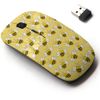 2.4G Wireless Mouse with Cute Pattern Design for All Laptops and Desktops with Nano Receiver - Cartoon bee Pattern