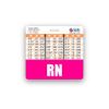 RN Badge Buddy Horizontal w/Height & Weight Conversion Charts (Pink)