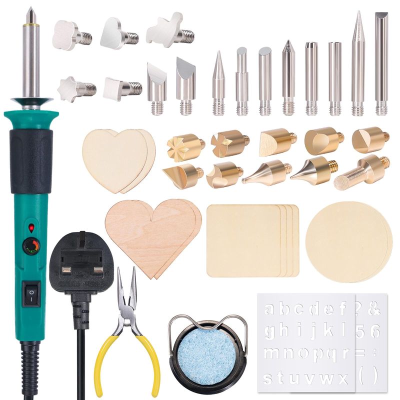 YIHUA 930-IV Wood Burning Kit Pyrography Pen Tool Kit with Heat ...