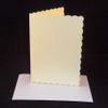 10 x A5 Cream Scalloped Card Blanks with White Envelopes