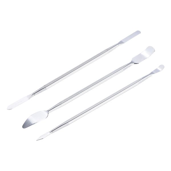 uxcell 3pcs Metal Spudger Kit Mini Clover Flat Head Stainless Steel Pliver Opening Tool for Mobile Phone Disassembly Repair