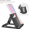 MoKo Phone/Tablet Stand, Foldable Desktop Holder for 4-11" Devices, Fit with iPhone 16/Pro/Pro Max/Plus, iPhone 15/Pro/Pro Max/Plus, iPhone 14/Pro/Pro Max/Plus, iPhone 13/Pro/Pro Max/Plus, Black
