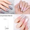 Flexible UV LED Nail Lamp, Nail Light Fixture for Gel Nails with Gooseneck and Clamp 10W Gel Nail Polish Curing UV Dryer for Nails/5W Daily Reading LED Light, Portable 2-in-1 Lamp