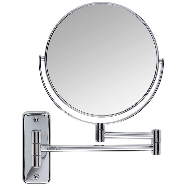 Jerdon JP7808C 8-Inch Wall Mount Makeup Mirror with 8x Magnification, Chrome Finish