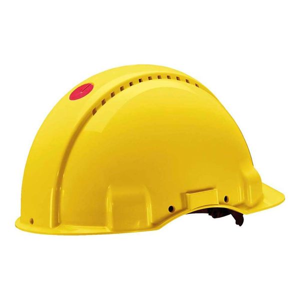 3M Hard Hat, Uvicator, Ratchet, Ventilated, Yellow, G3000NUV-GU