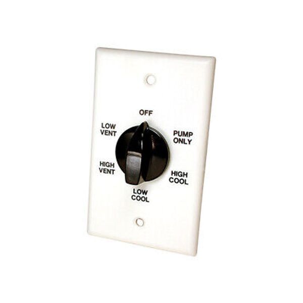 Dial 7112 Ivory Plastic 2-Speed Cooler Wall Switch for Evaporative Coolers