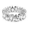 Swarovski Vittore ring, Pear cut, White, Rhodium plated, 58