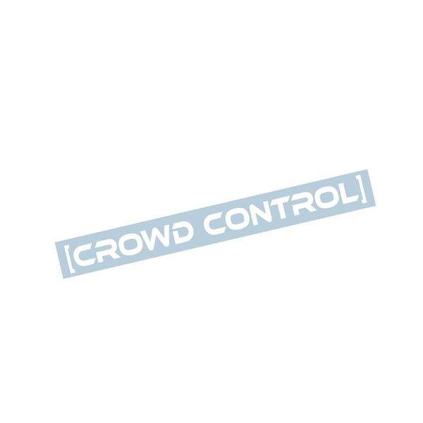 Crowd Control Windshield Banner Decal Sticker Graphic 36"
