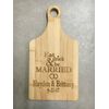 Personalized Wedding Gift: Eat, Drink & Be Married Laser Engraved Cutting Board