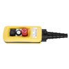 Normally Open Push Button Switch Crane Chain Hoist Lifting Pendant Controller Station UP Down with Emergency Stop 5A 500V IP54, Control Switch